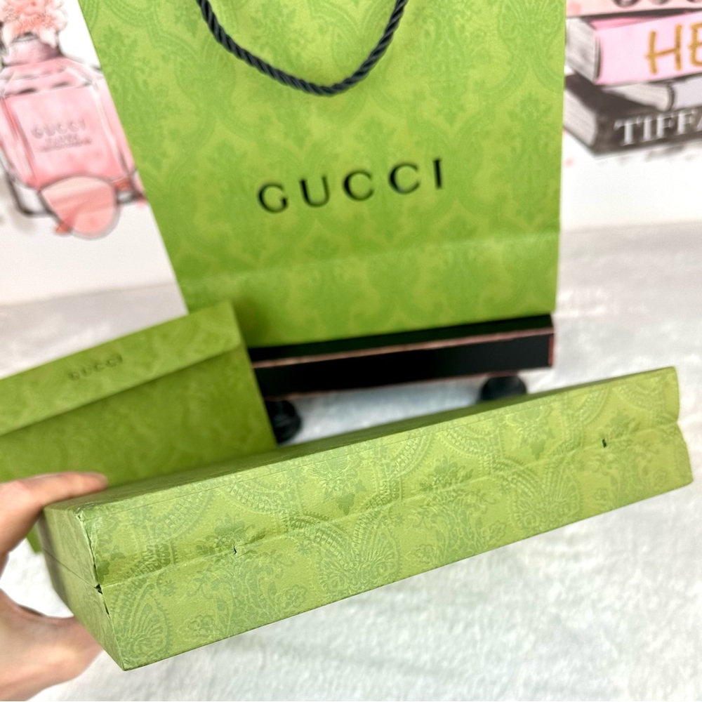 Gucci Wooden Keepsake Jewelry Box with card and shopping bag GREAT GIFT - Picture 5 of 9